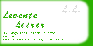 levente leirer business card